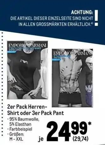 METRO 2er pack herren-shirt oder 3er pack pant Angebot