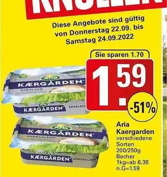 WEZ Aria kaergarden Angebot