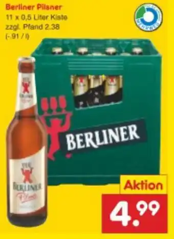 Netto Marken-Discount Berliner Pilsner 11x0,5 Liter Kiste Angebot