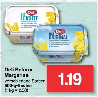 Famila Nord West Deli Reform Margarine 500 g Becher Angebot