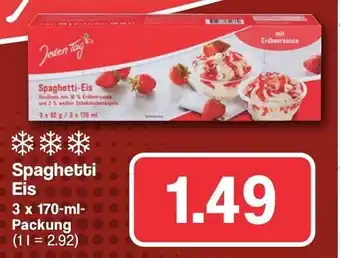 Famila Nord West Jeden Tag Spaghetti Eis 3x170 ml Packung Angebot