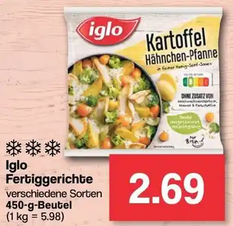 Famila Nord West Iglo Fertiggerichte 450 g Beutel Angebot