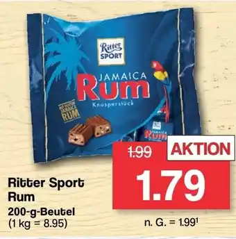 Famila Nord West Ritter Sport Rum 200 g Beutel Angebot