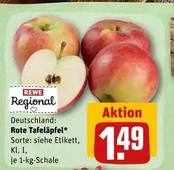 REWE Rewe regional rote tafeläpfel Angebot