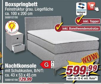 Poco Boxspringbett oder nachtkonsole Angebot