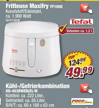 Poco Tefal fritteuse maxifry ff1000 Angebot