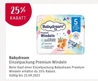 Rossmann Babydream 25% rabatt Angebot