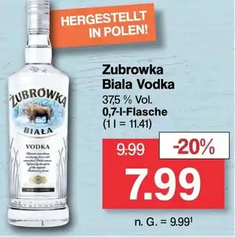 Famila Nord West Zubrowka Biala Vodka 0,7 L Flasche Angebot