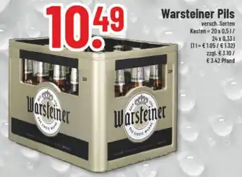 trinkgut Warsteiner Pils 20x0,5L/24x0,33 L Angebot