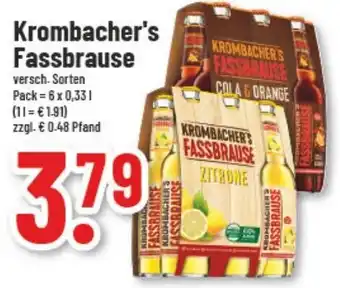 trinkgut Krombacher Fassbrause 6x0,33L Angebot