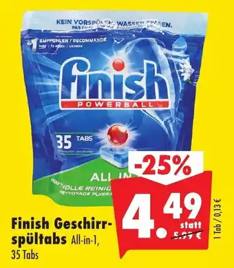 Mäc Geiz Finish Geschirrspültabs All in 1, 35 Tabs Angebot