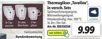 Lidl Leonardo Thermogläser ,,Tavolino", in versch. Sets Angebot