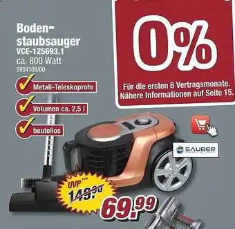 Poco Bodenstaubsauger vce-125693.1 Angebot