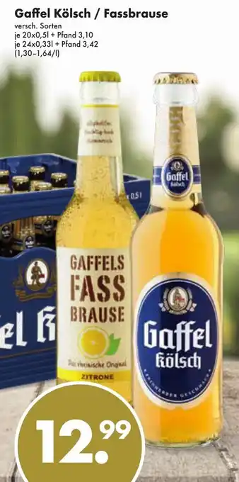 Trink und Spare Gaffel Kölsch/Fassbrause 20x0,5/24x0,33 L Angebot