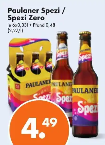 Trink und Spare Paulaner Spezi/Spezi Zero 6x0,33 L Angebot