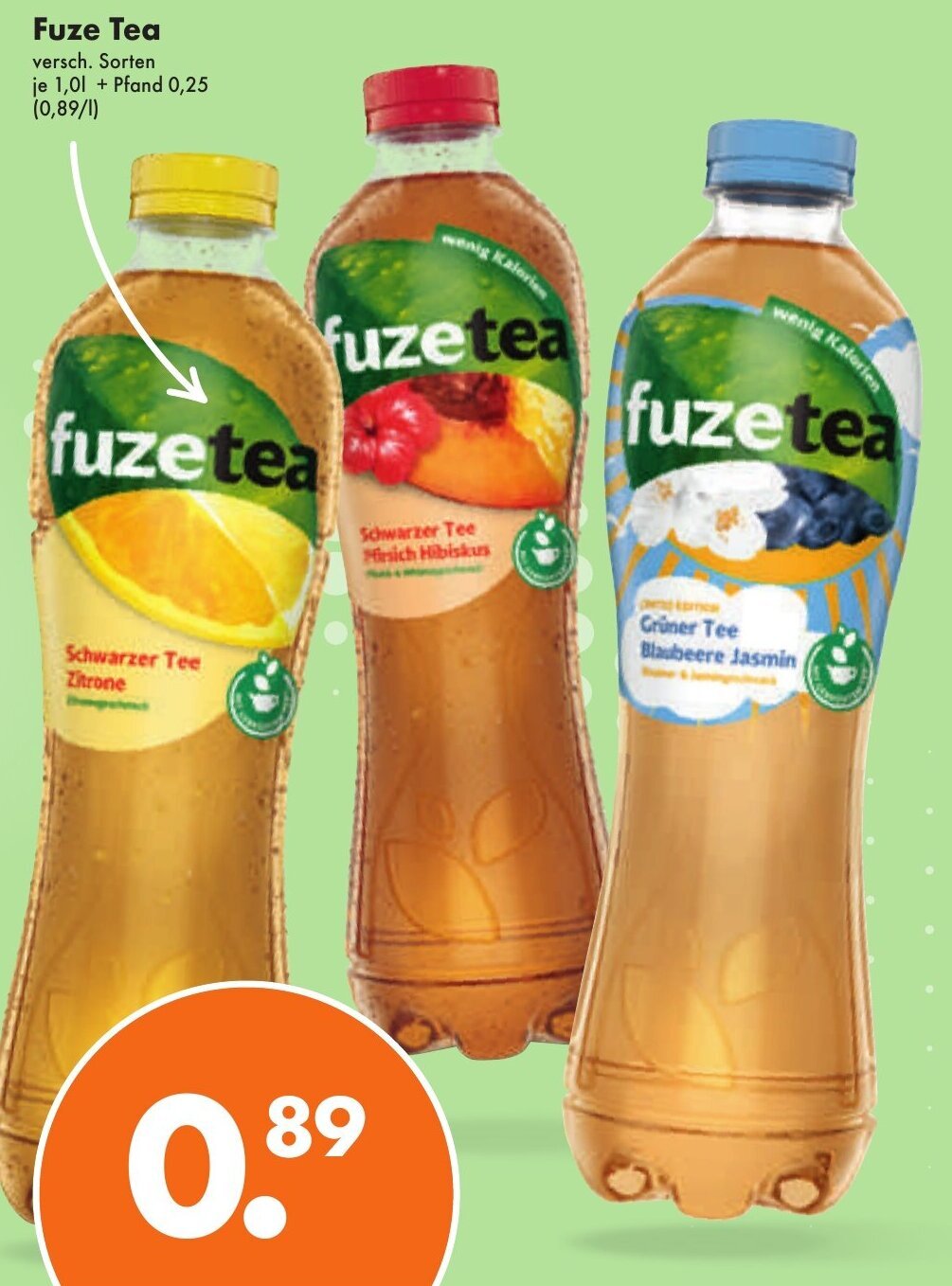 Fuze Tea 1,0 L Angebot bei Trink und Spare Fuze Tea 1,0 L Angebot bei Trink und Spare