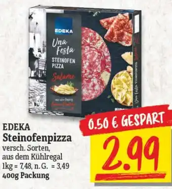 NP Discount Edeka Steinofenpizza 400 g Packung Angebot