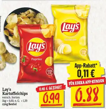 NP Discount Lay's Kartoffelchips 150 g Beutel Angebot