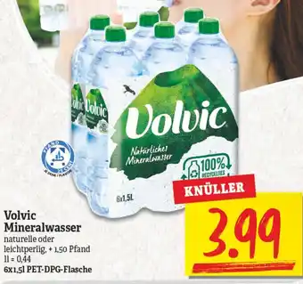 NP Discount Volvic Mineralwasser 6x1,5L PET DPG Flasche Angebot