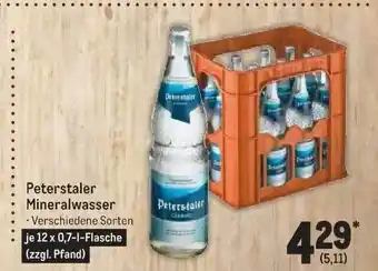 METRO Peterstaler mineralwasser Angebot