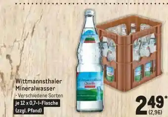 METRO Wittmannsthaler mineralwasser Angebot