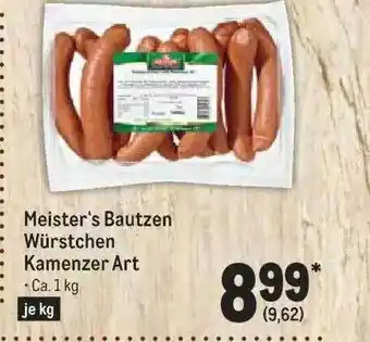 METRO Meister's bautzen würstchen kamenzer art Angebot