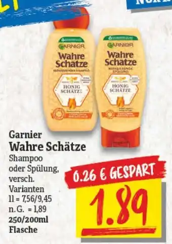 NP Discount Garnier Wahre Schätze Shampoo oder Spülung 250/200 ml Flasche Angebot