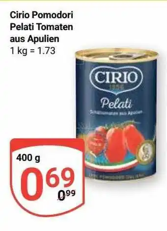 Globus Cirio pomodori pelati tomaten aus apulien Angebot