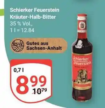 Globus Schierker feuerstein kräuter-halb-bitter Angebot