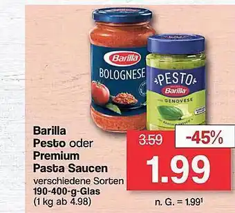 Famila Nord West Barilla pesto oder premium pasta saucen Angebot