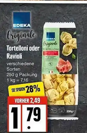 Edeka Tortelloni oder ravioli Angebot