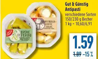 diska Gut & Günstig Antipasti 150/230 g Becher Angebot