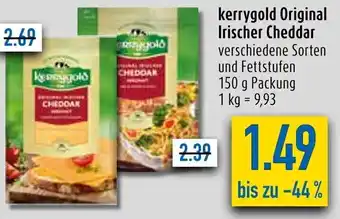 diska Kerrygold Original Irischer Cheddar 150 g Packung Angebot