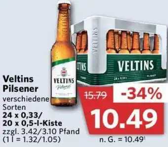 Combi Veltins Pilsener 24x0,33/20x0,5 L Kiste Angebot