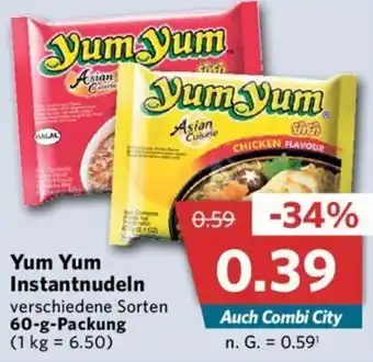 Combi Yum Yum Instantnudeln 60 g Packung Angebot