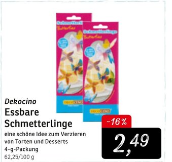 KONSUM Dekocino Essbare Schmetterlinge 4g Angebot