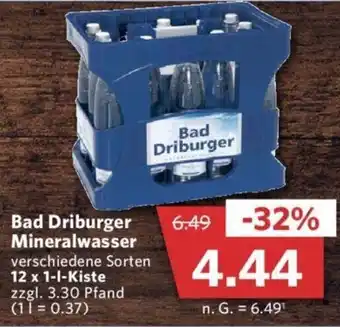 Combi Bad Driburger Mineralwasser 12x1 L Kiste Angebot