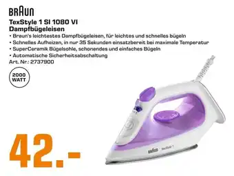 Saturn Braun TexStyle 1 SI 1080 VI Dampfbügeleisen Angebot