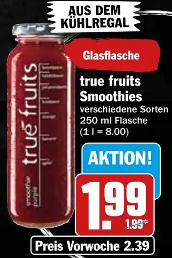 Hit True Fruits Smoothies 250 ml Flasche Angebot