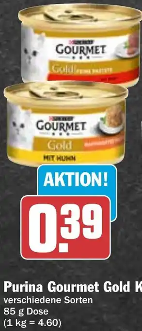 Hit Purina Gourmet Gold Katzenfutter 85 g Dose Angebot