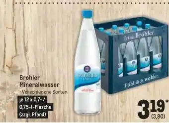 METRO Brohler mineralwasser Angebot