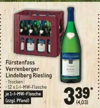 METRO Fürstenfass verrenberger lindelberg riesling Angebot