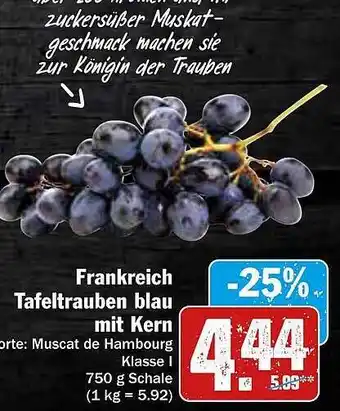 AEZ Frankreich tafeltrauben blau mit kern Angebot