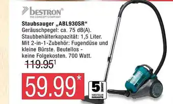 Marktkauf Bestron staubsauger abl930sr Angebot