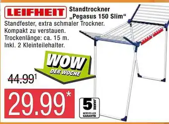 Marktkauf Leifheit standtrockner pegasus 150 slim Angebot