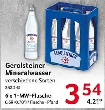 Selgros Gerolsteiner mineralwasser Angebot