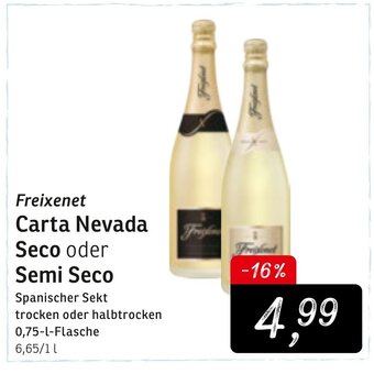 KONSUM Freixenet Carta Nevada Seco oder Semi Seco 0,75L Angebot