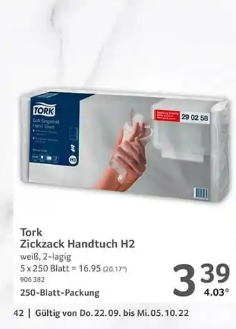 Selgros Tork zickzack handtuch h2 Angebot