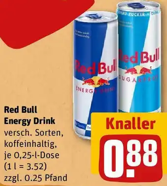 REWE Red Bull Energy Drink 0,25 L Dose Angebot