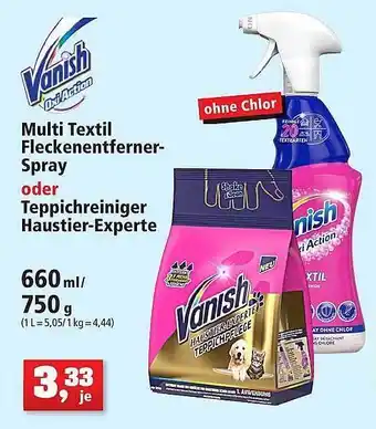 Thomas Philipps Vanish multi textil fleckenentferner-spray oder teppichreiniger haustier-experte Angebot